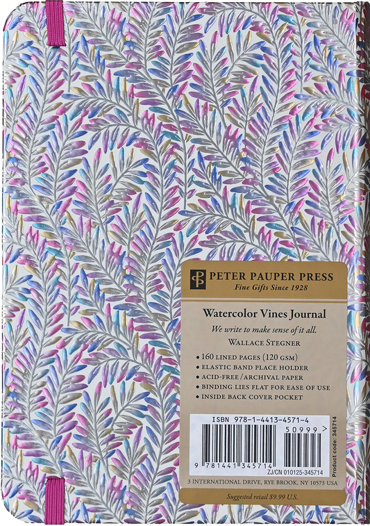 Watercolor Vines Journal - Spiral Circle