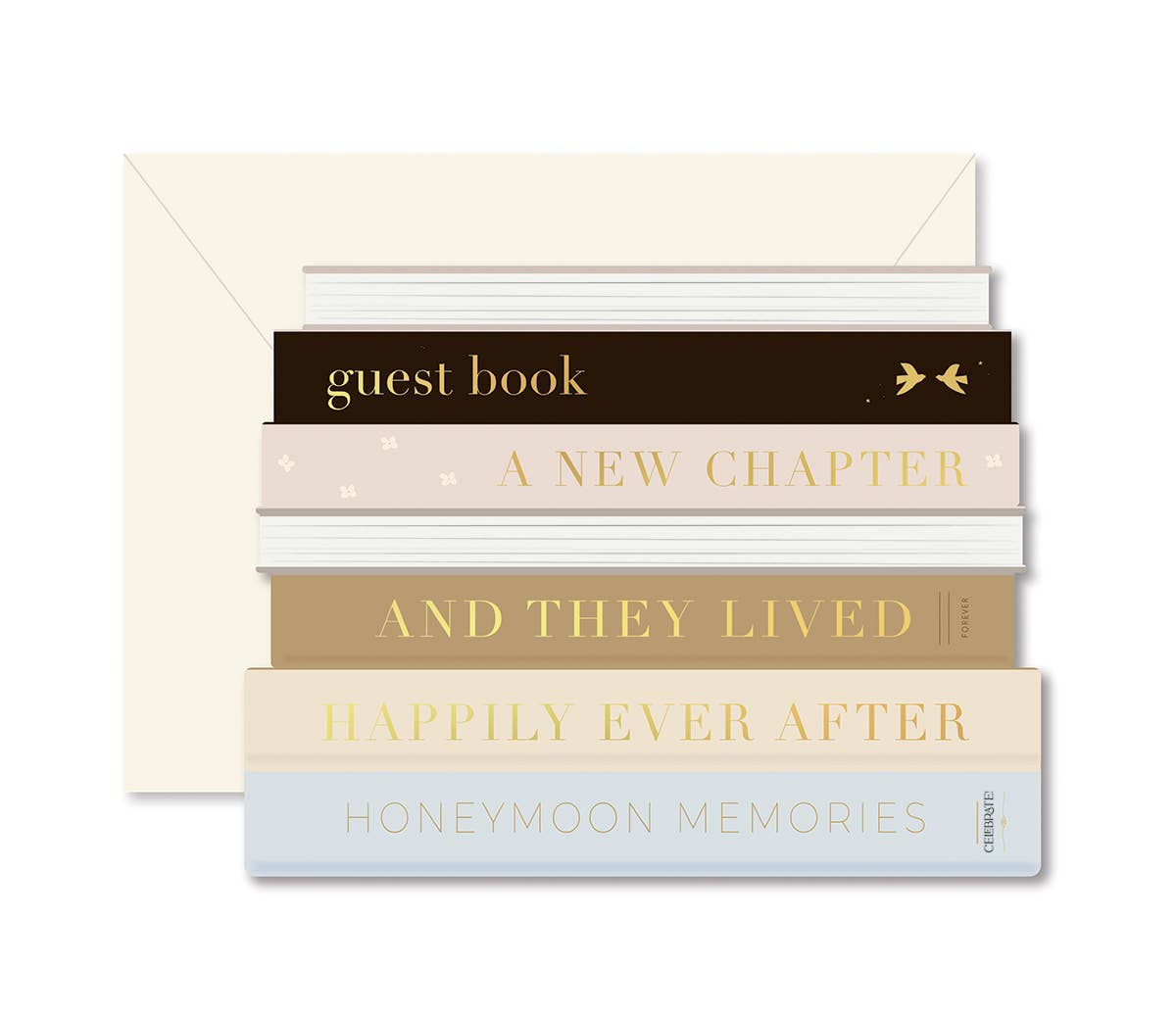 Wedding Books die - cut Greeting Card - Spiral Circle