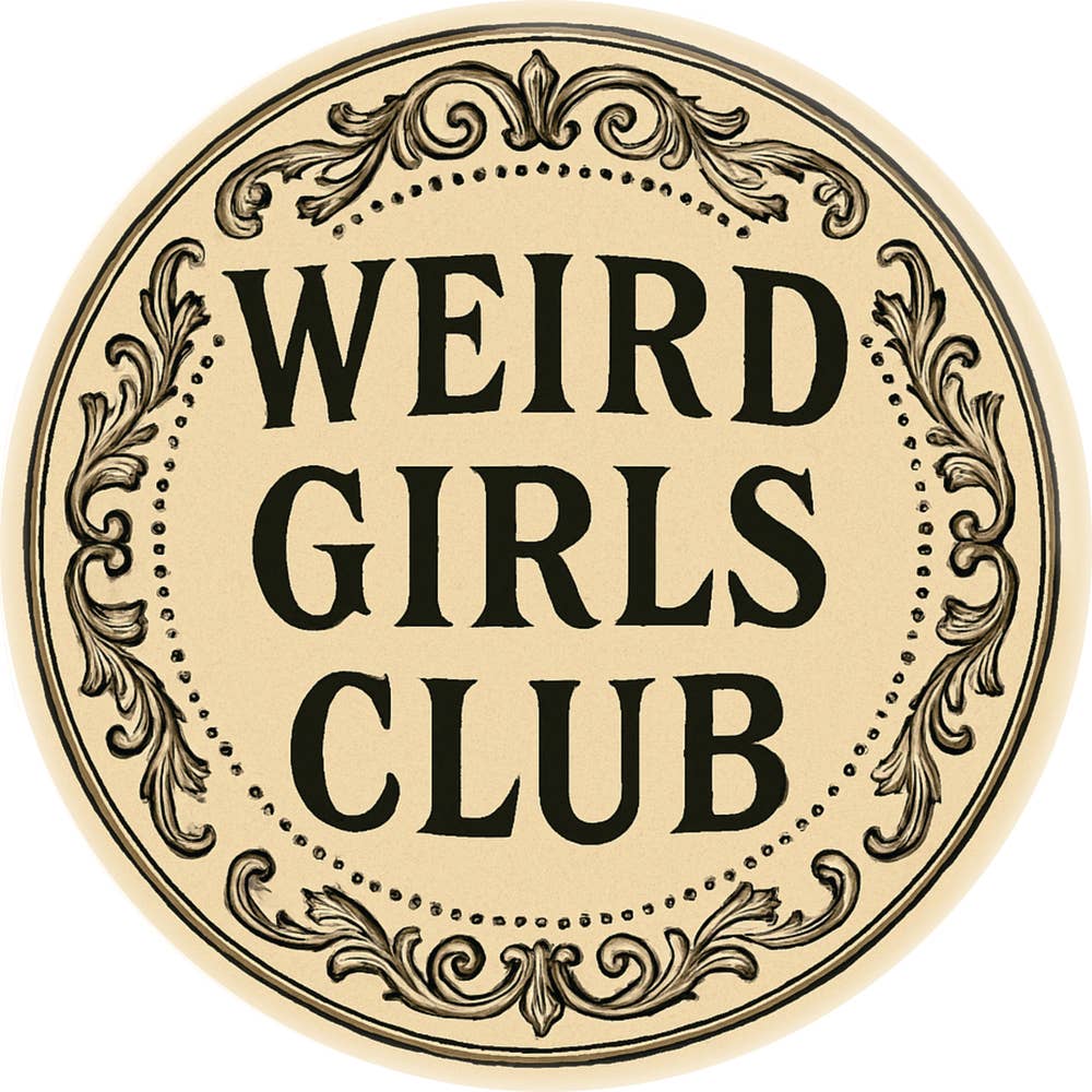 Weird Girls Club | Pinback Button - Spiral Circle