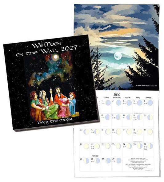 *** We'Moon on the Wall 2027 | Astrological Moon Phase Calendar - Spiral Circle