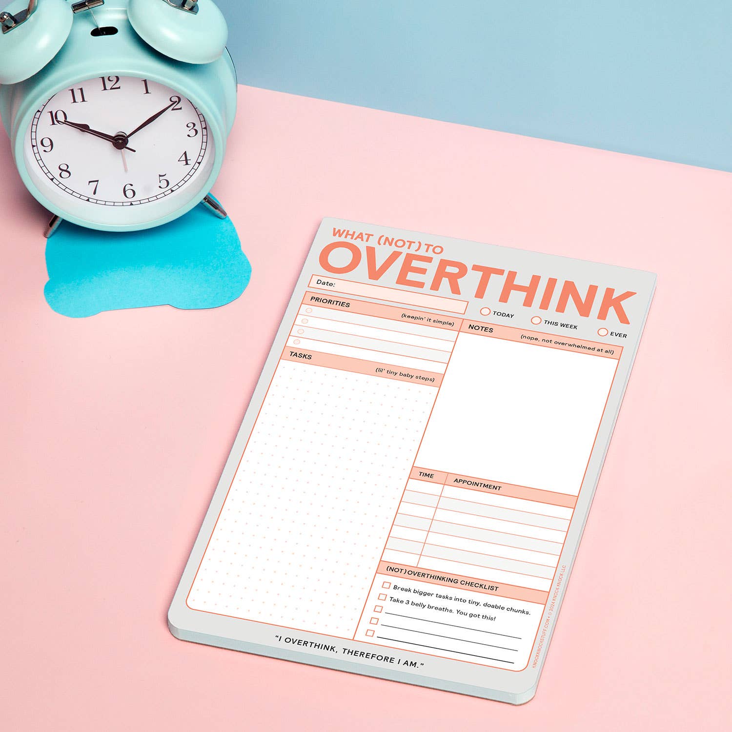 What (Not) to Overthink Pad (Pastel Version) - Spiral Circle