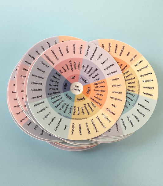 Wheel of Emotions Sticker - Spiral Circle