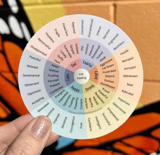Wheel of Emotions Sticker - Spiral Circle
