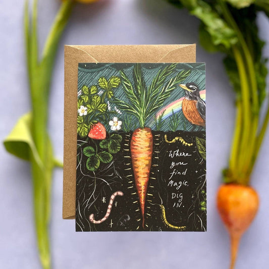 Where You Find Magic, Dig In | Encouragement, Graduation Card - Spiral Circle
