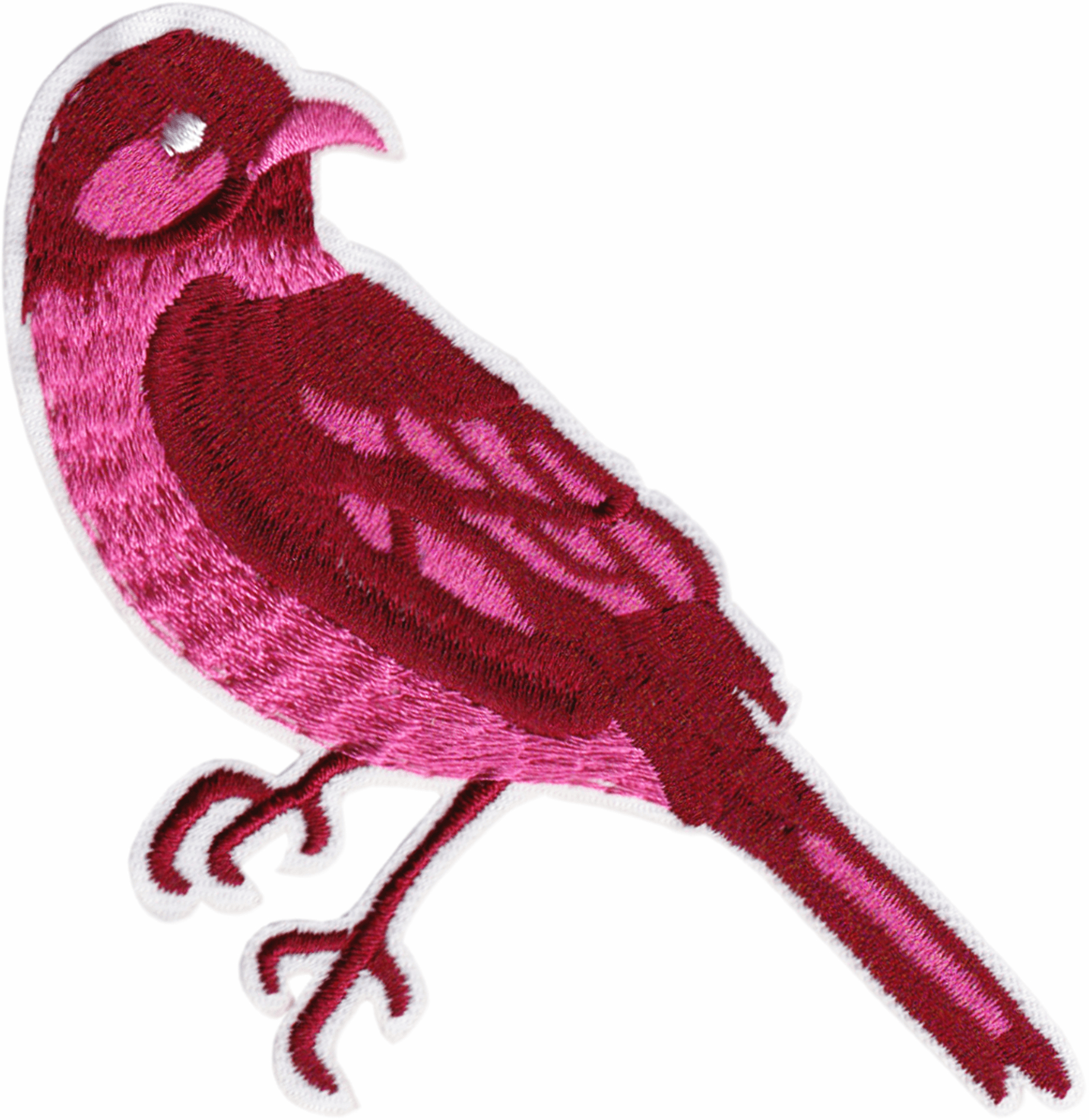 Whimsical Bird | Iron - on Patch - Spiral Circle
