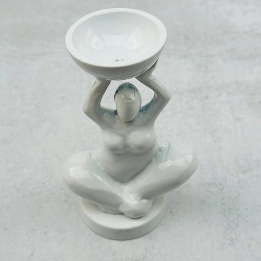 White Yoga Goddess Figure - Spiral Circle