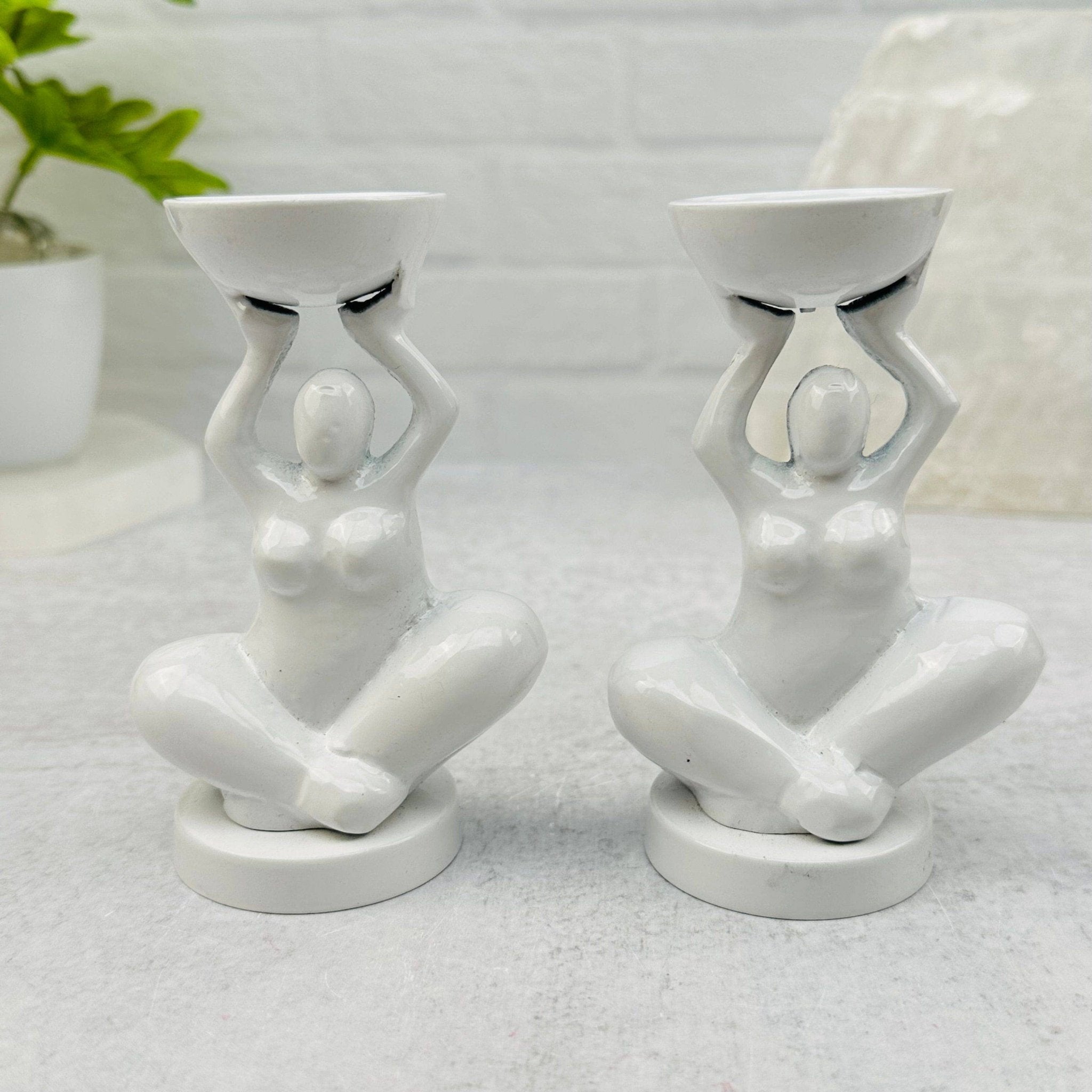 White Yoga Goddess Figure - Spiral Circle