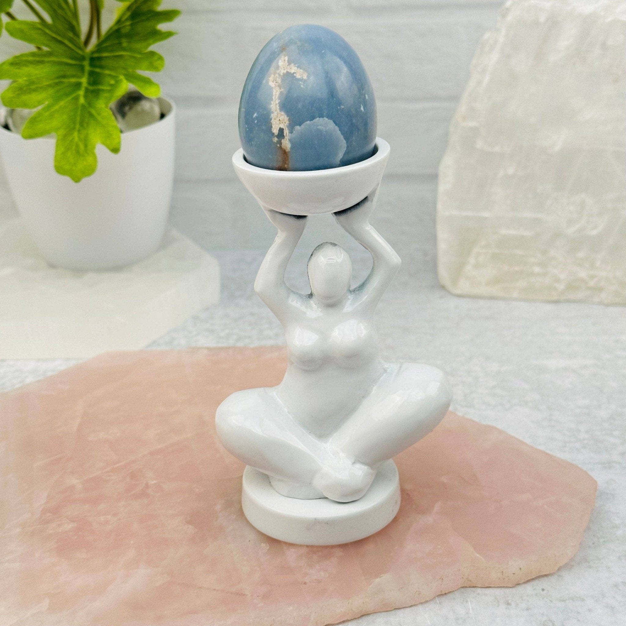 White Yoga Goddess Figure - Spiral Circle