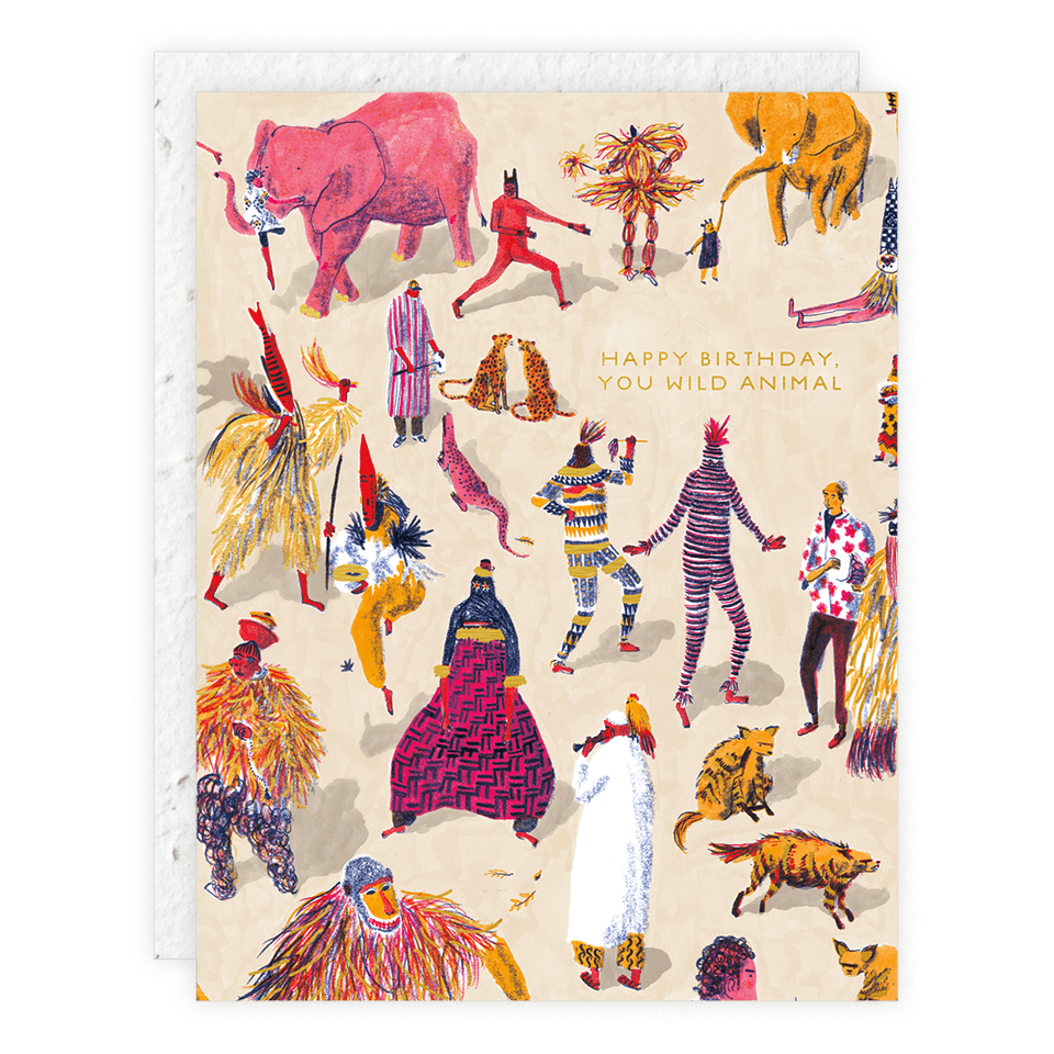 Wild Animal - Birthday Card - Spiral Circle