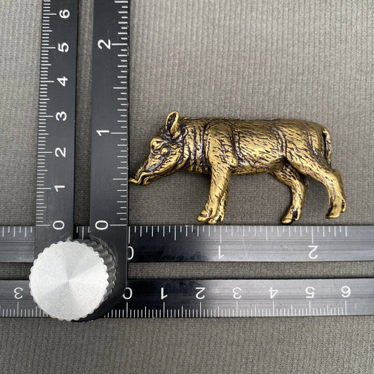 Wild Boar | Brass Figurine - Spiral Circle