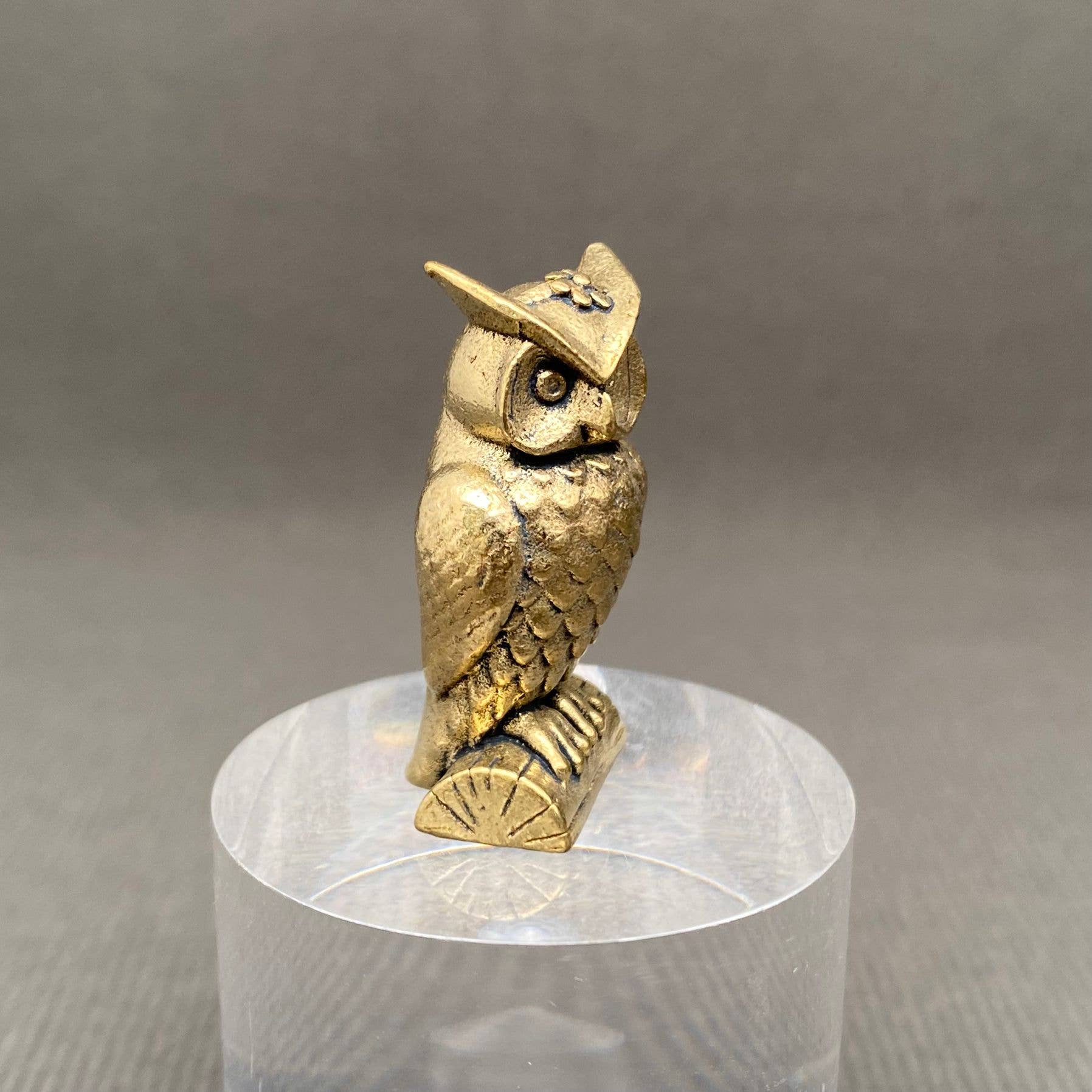 Wise Owl | Brass Figurine - Spiral Circle