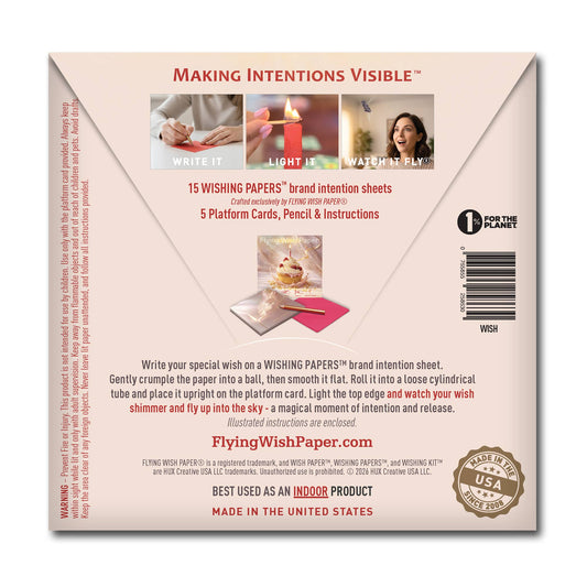 WISH Flying Wish Paper Kit | Birthday Gift | Wish Kit - Spiral Circle