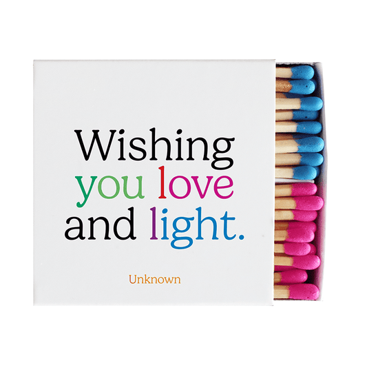 Wishing You Love And Light Matchboxes - Spiral Circle
