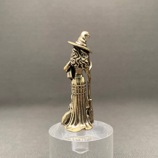 Witch at the Ready | Brass Figurine - Spiral Circle