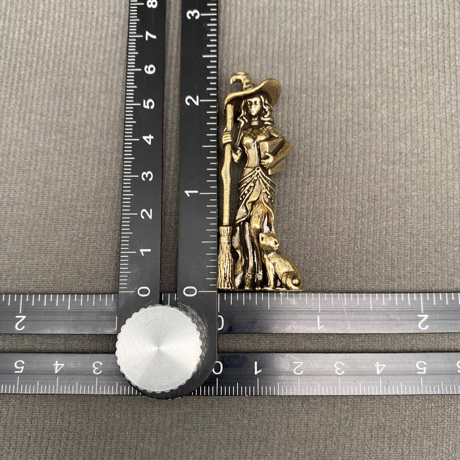 Witch at the Ready | Brass Figurine - Spiral Circle