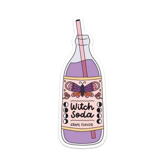 Witch Soda Vinyl Sticker - Spiral Circle
