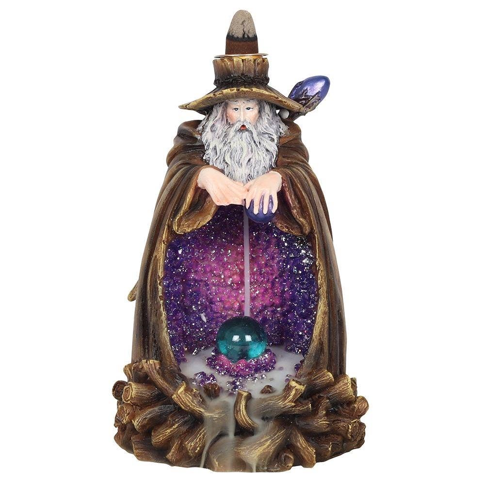 Wizard Backflow Incense Burner with Light - Spiral Circle