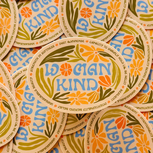 Woman Kind - Vinyl Sticker - Spiral Circle