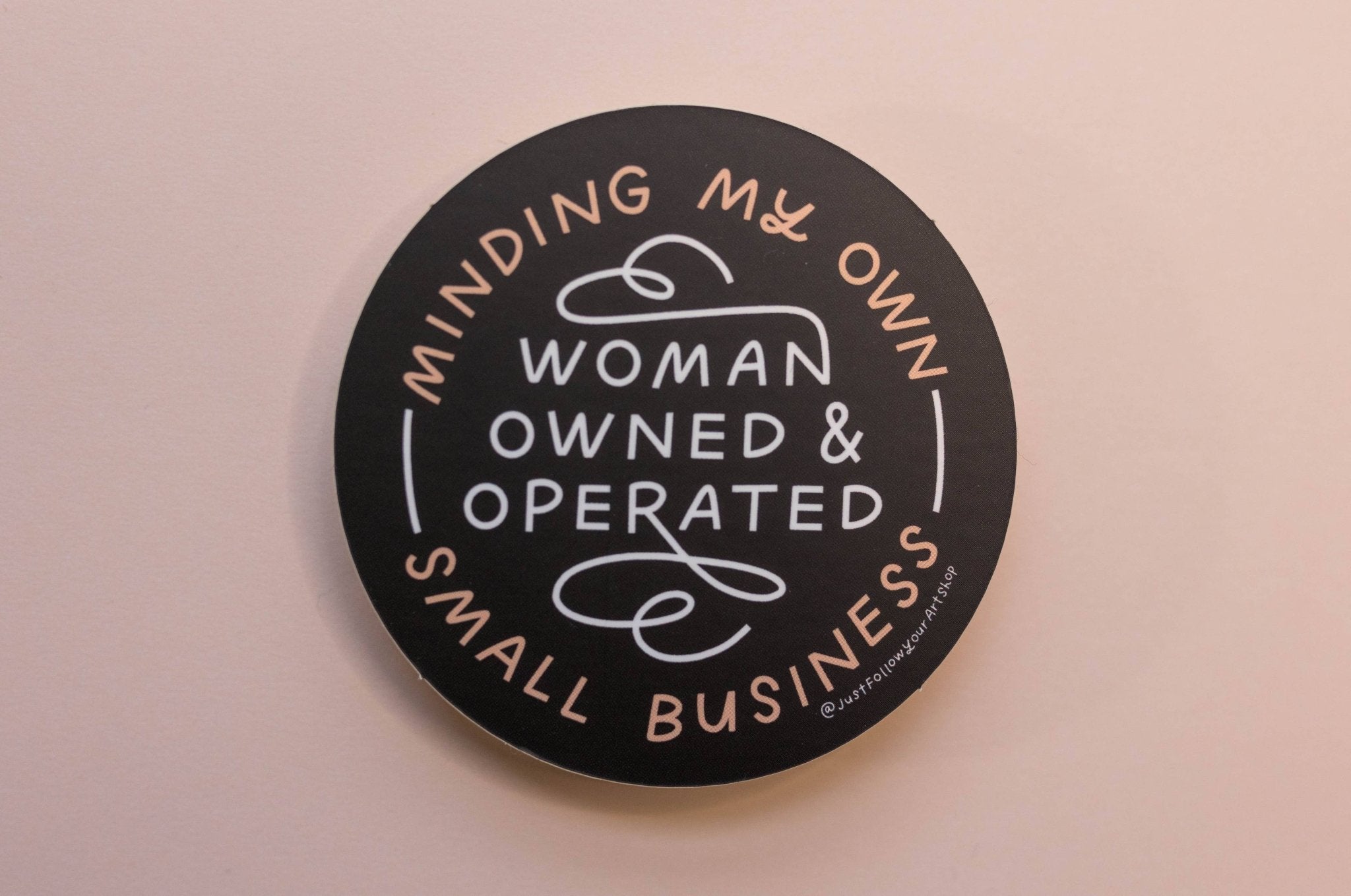 Woman Owned Sticker - Spiral Circle