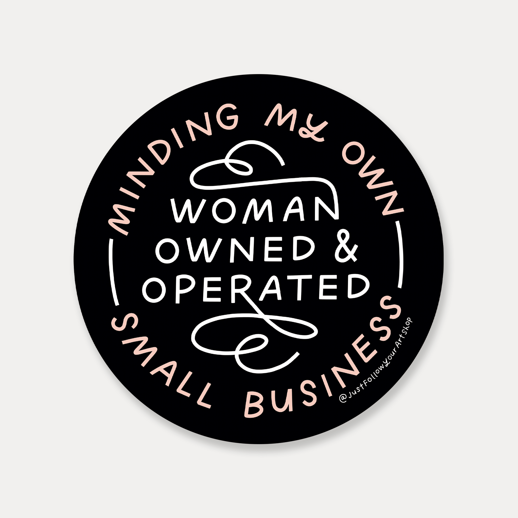 Woman Owned Sticker - Spiral Circle