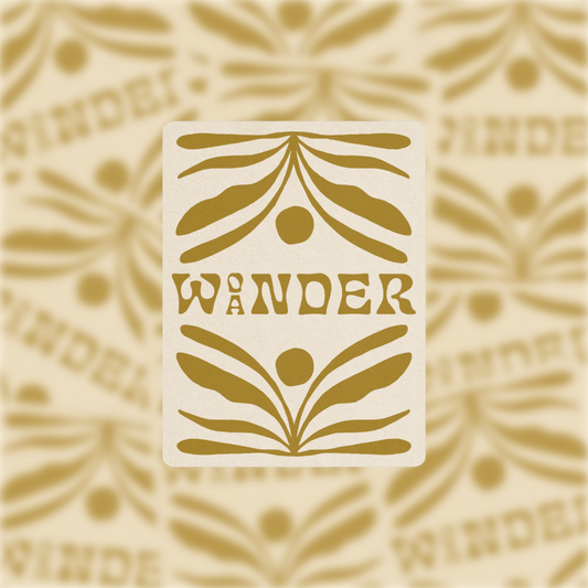 Wonder/Wander - Vinyl Sticker - Spiral Circle