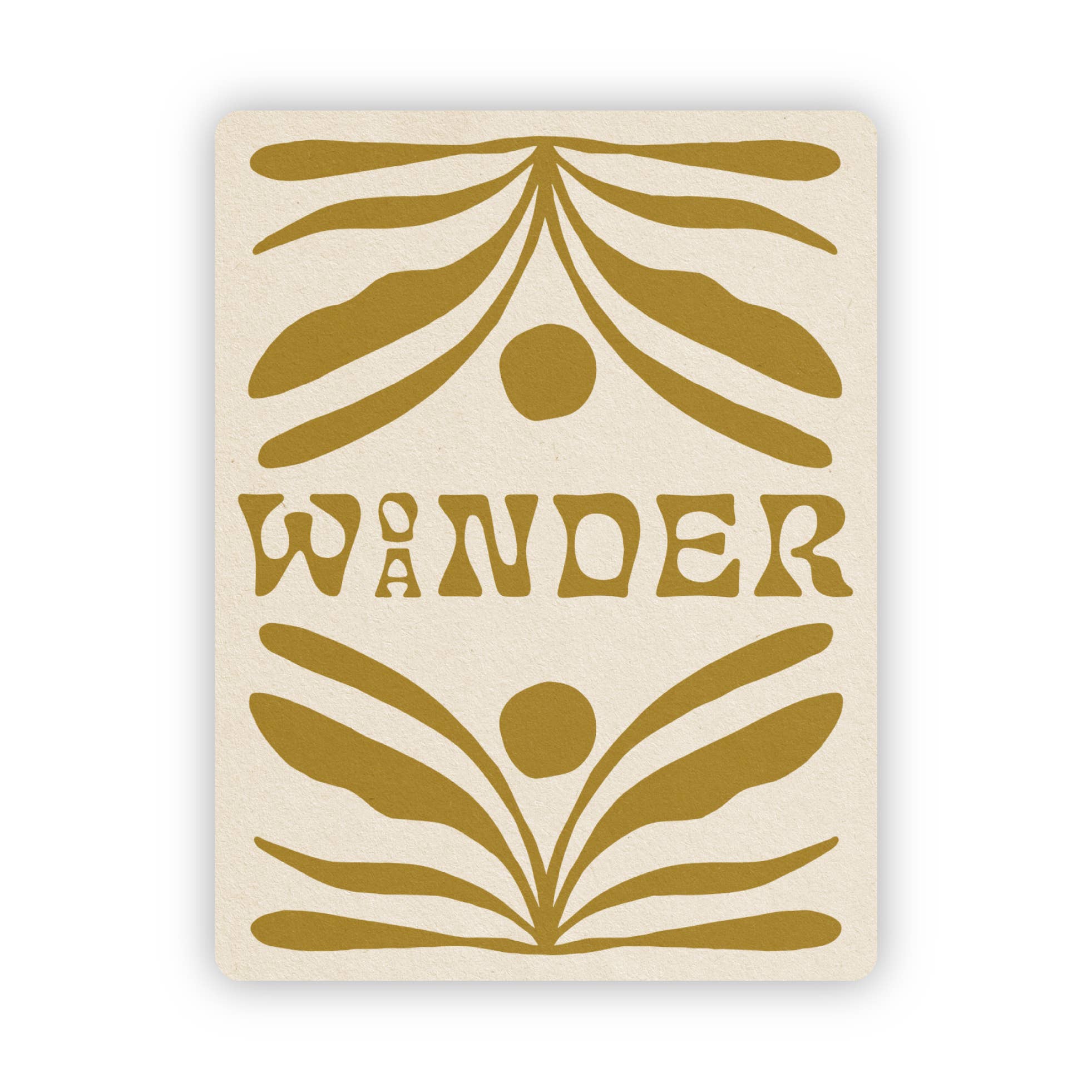 Wonder/Wander - Vinyl Sticker - Spiral Circle