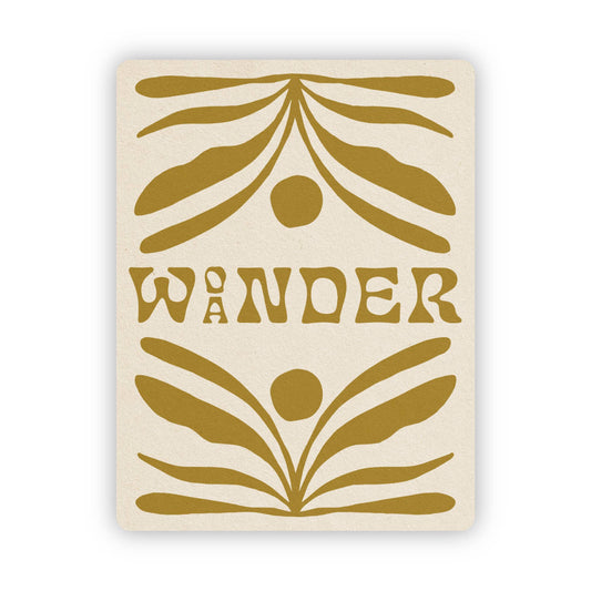 Wonder/Wander - Vinyl Sticker - Spiral Circle