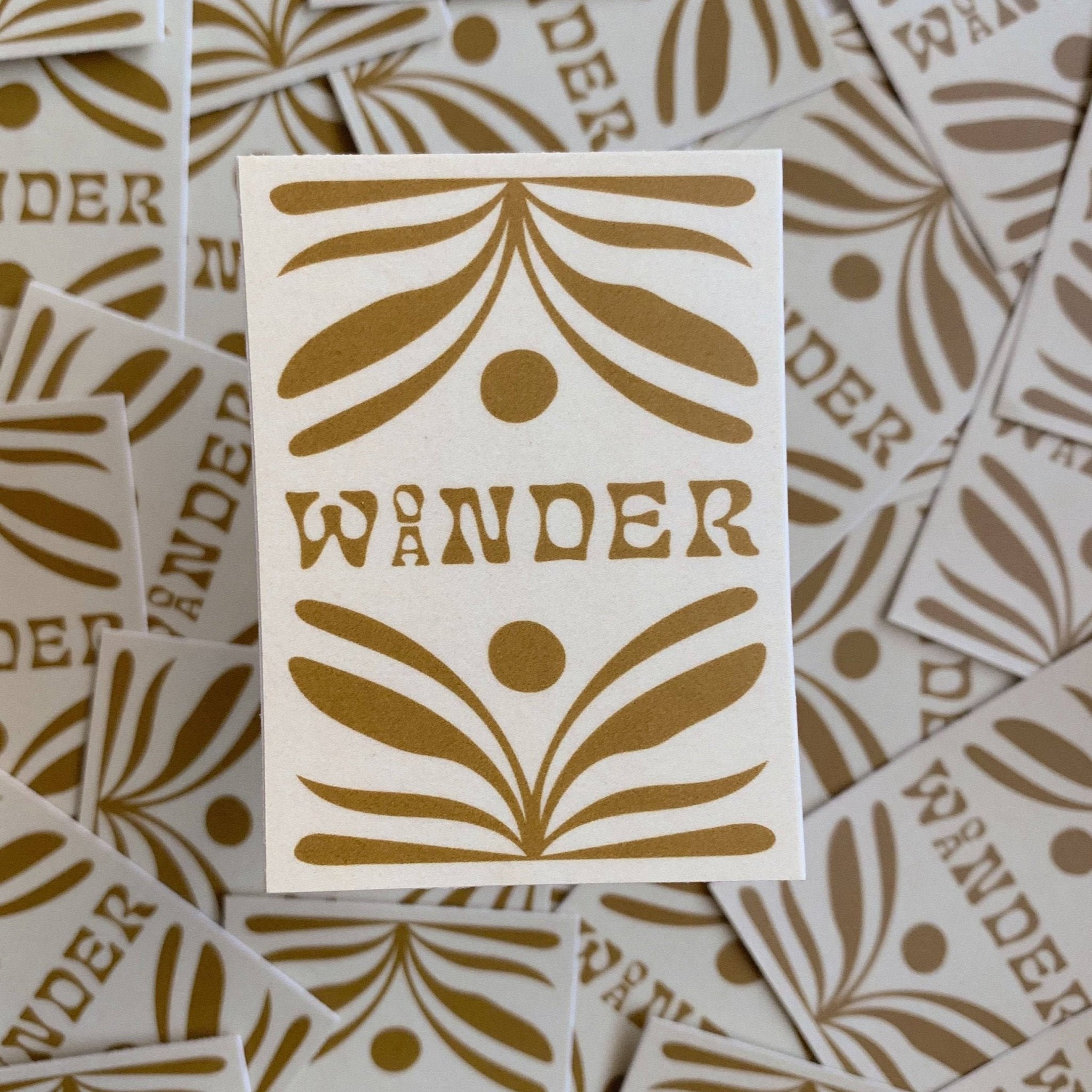 Wonder/Wander - Vinyl Sticker - Spiral Circle