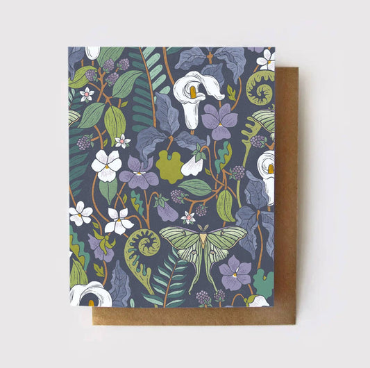 Woodland Bramble Greeting Card - Spiral Circle