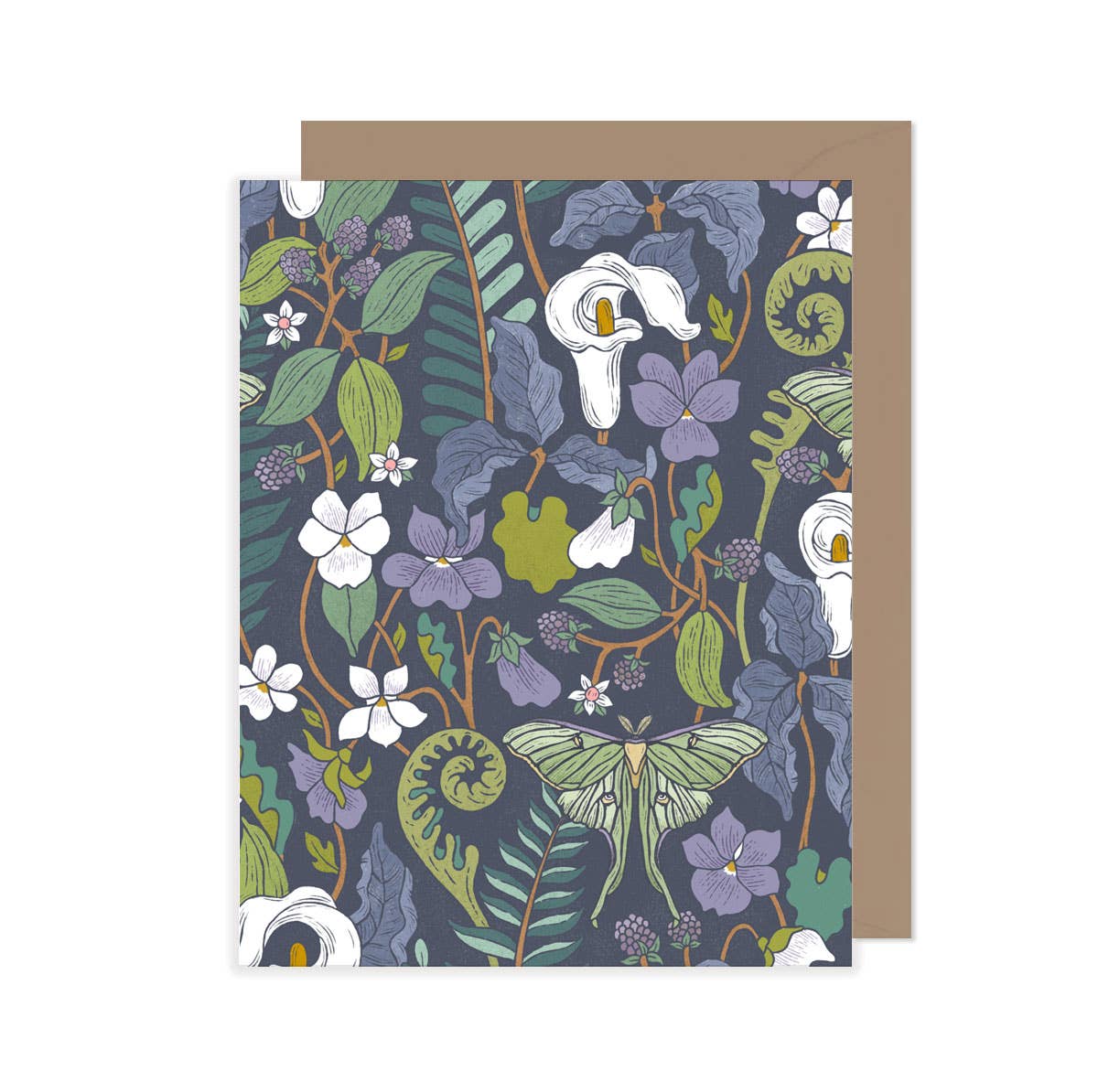 Woodland Bramble Greeting Card - Spiral Circle