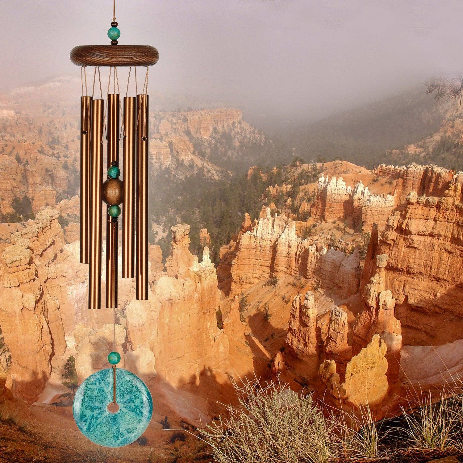 Woodstock Turquoise Chime™ - Petite - Spiral Circle