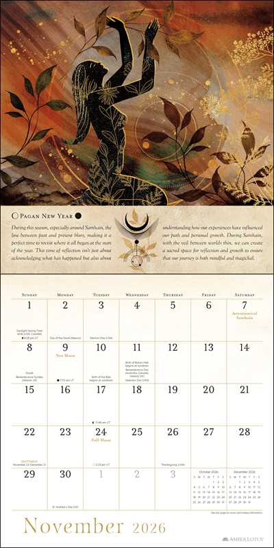 Year of the Witch 2026 Wall Calendar by Temperance Alden - Spiral Circle