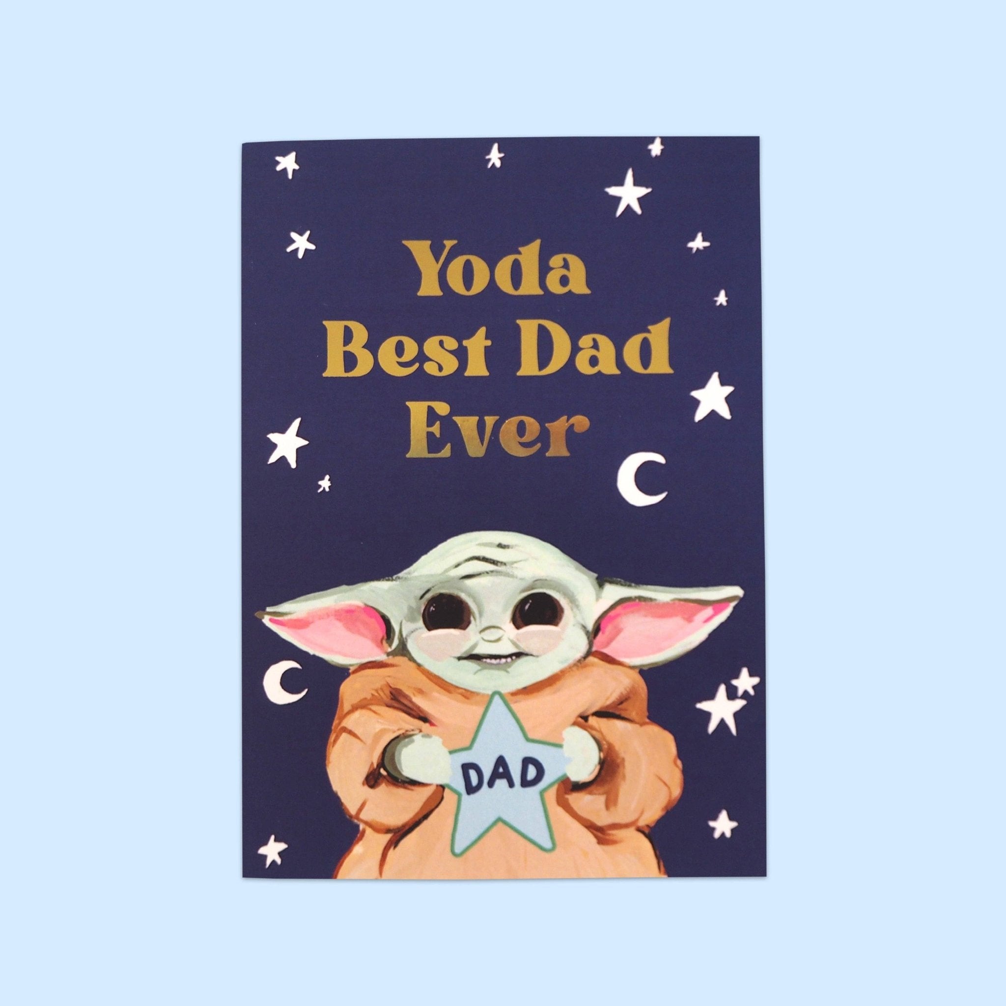 Yoda Best Dad Ever Card - Spiral Circle