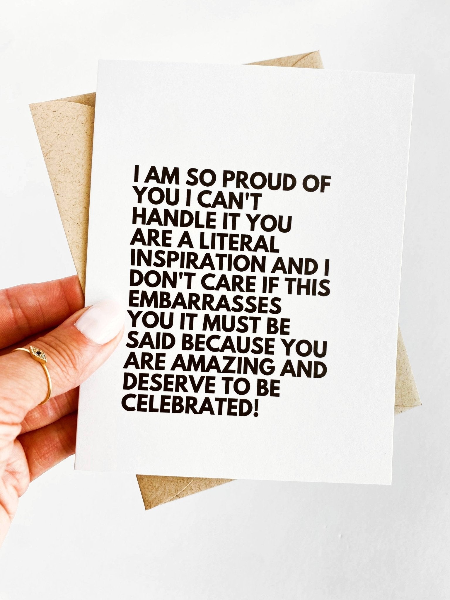 You Deserve to Be Celebrated Proud Rant Encouragement Card - Spiral Circle