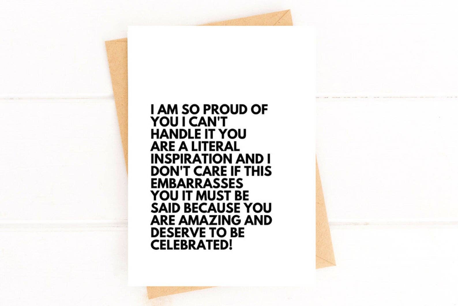 You Deserve to Be Celebrated Proud Rant Encouragement Card - Spiral Circle