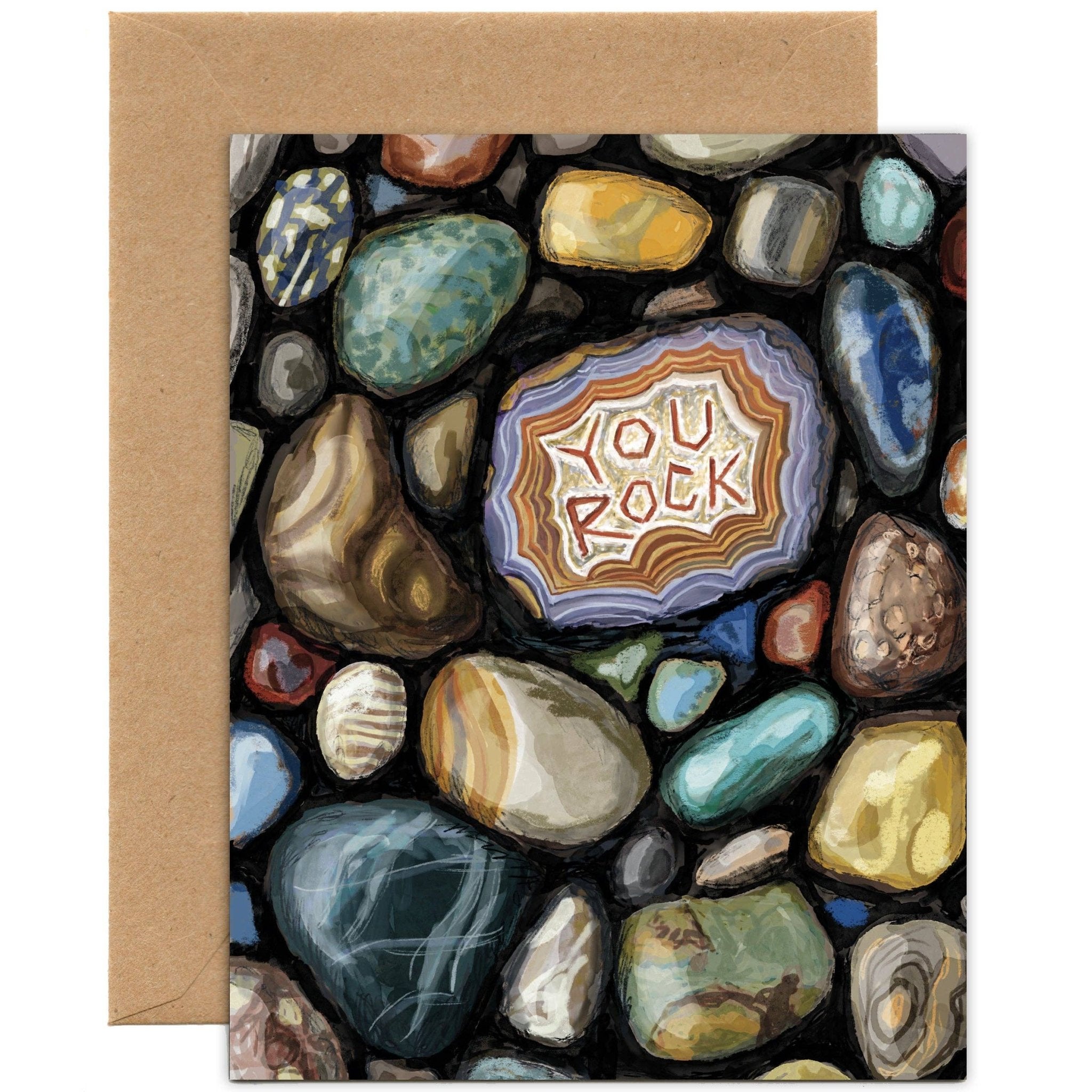 You Rock | Birthday, Thank you Card - Spiral Circle