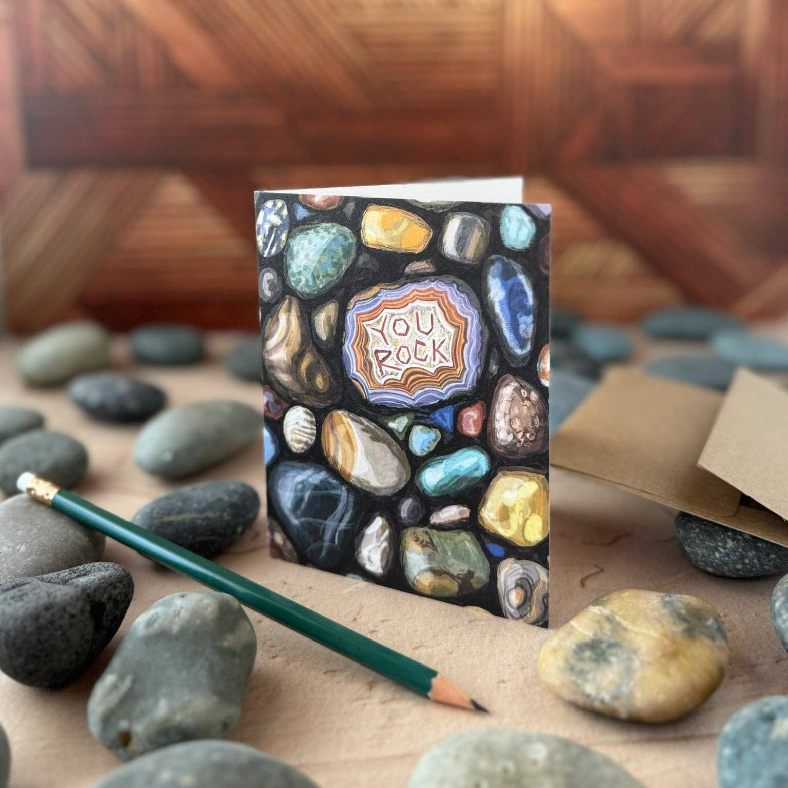 You Rock | Birthday, Thank you Card - Spiral Circle