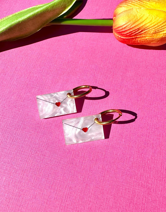 You've Got Mail Earrings - Spiral Circle