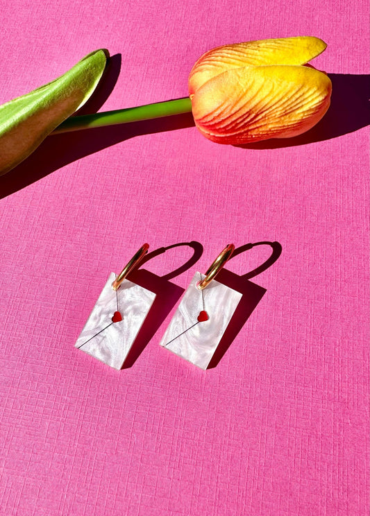 You've Got Mail Earrings - Spiral Circle