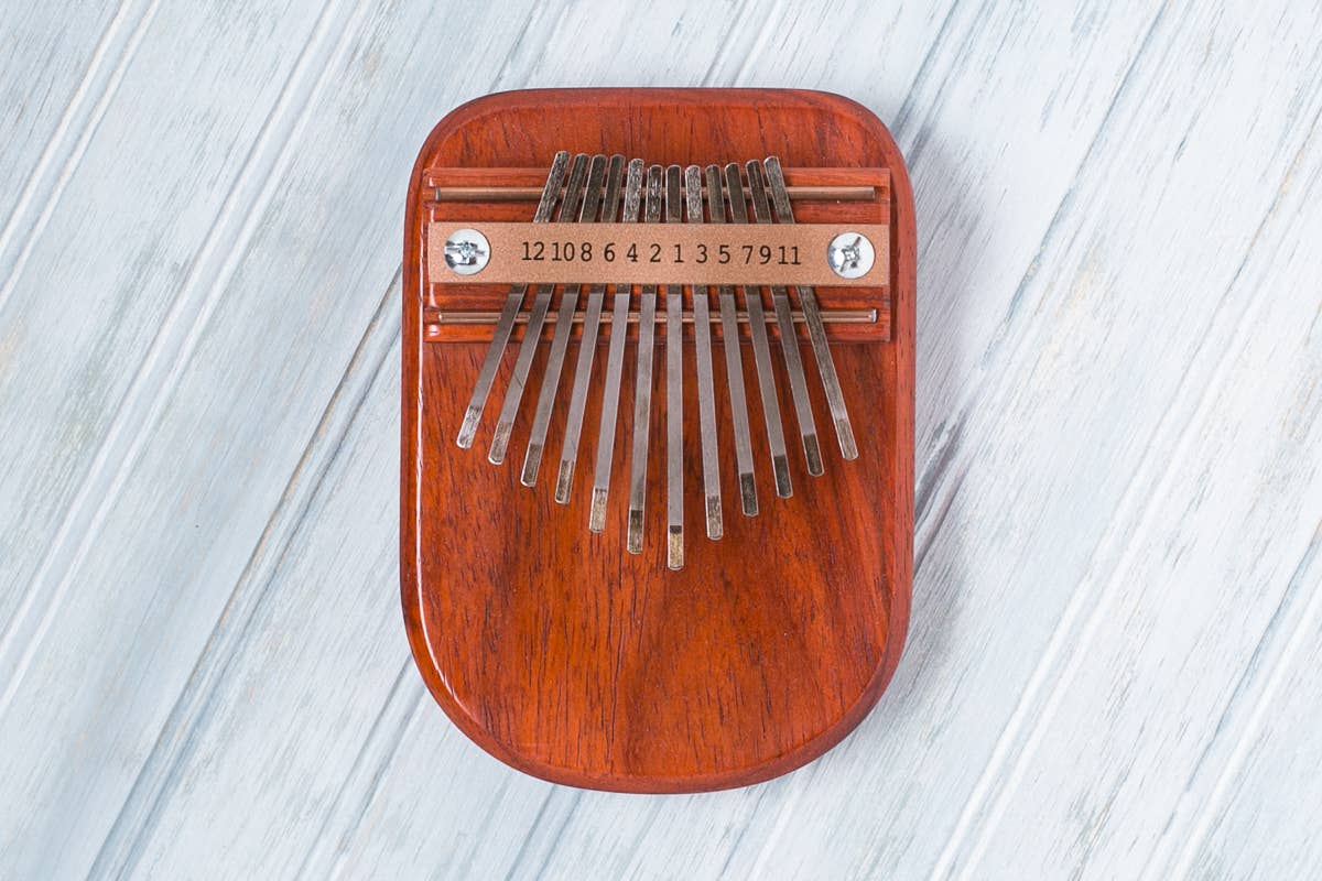12 Key Padauk Thumb Piano - Spiral Circle