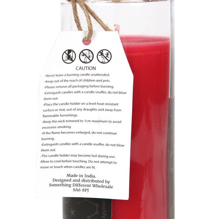 14863 Love Magic Spell Candle Red Rose Scent C/24 - Spiral Circle