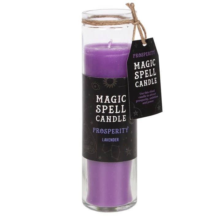 14866 Prosperity Magic Spell Candle Lavender Scent C/24 - Spiral Circle