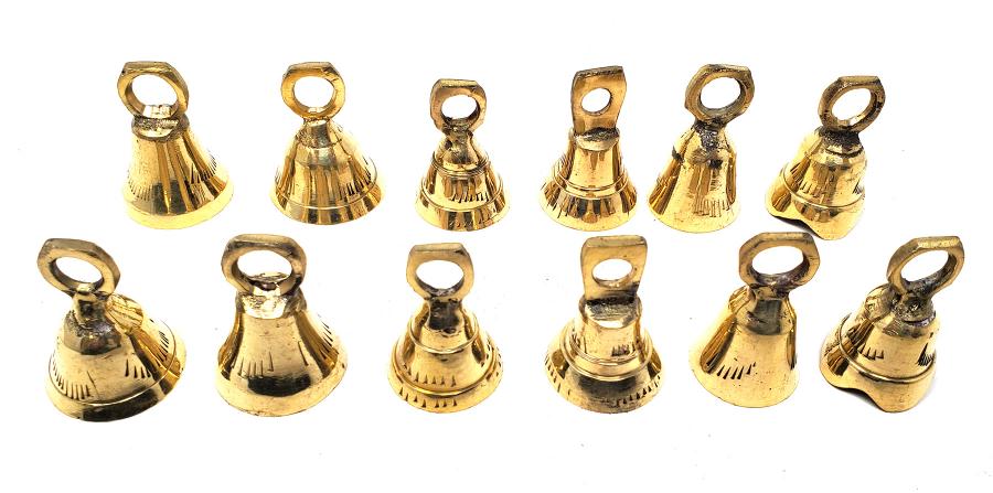 1.5 " Brass Bell - Spiral Circle