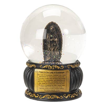 15027 Our Lady of Guadalupe Water Globe 100mm C/12 - Spiral Circle