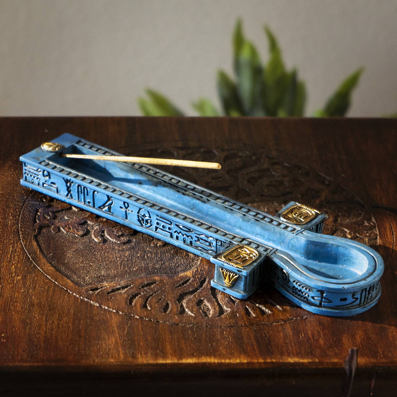 15258 Egyptian Ankh Incense Burner C/36 - Spiral Circle