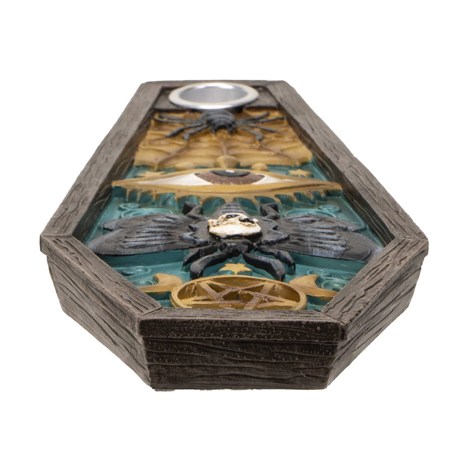 15405 Gothic Coffin Incense Burner C/36 - Spiral Circle