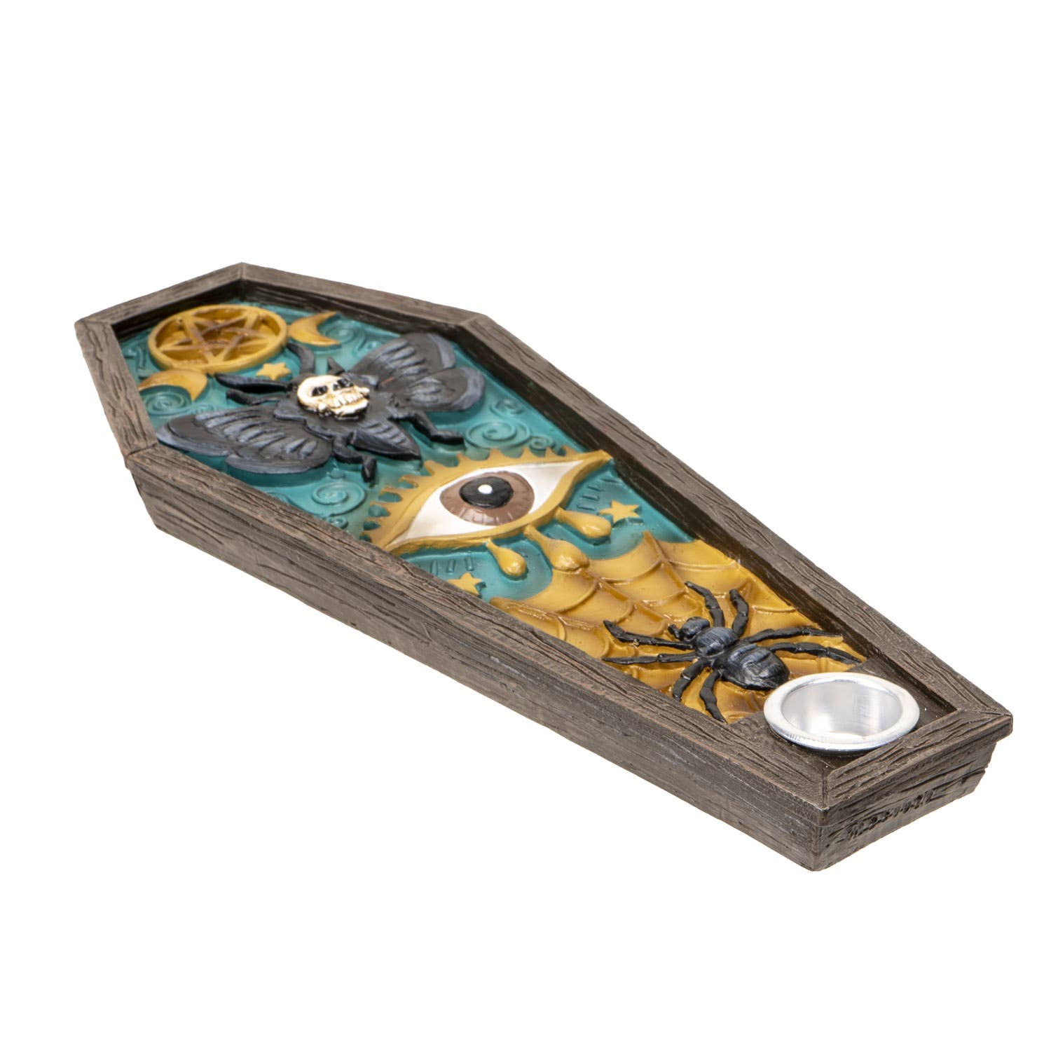 15405 Gothic Coffin Incense Burner C/36 - Spiral Circle