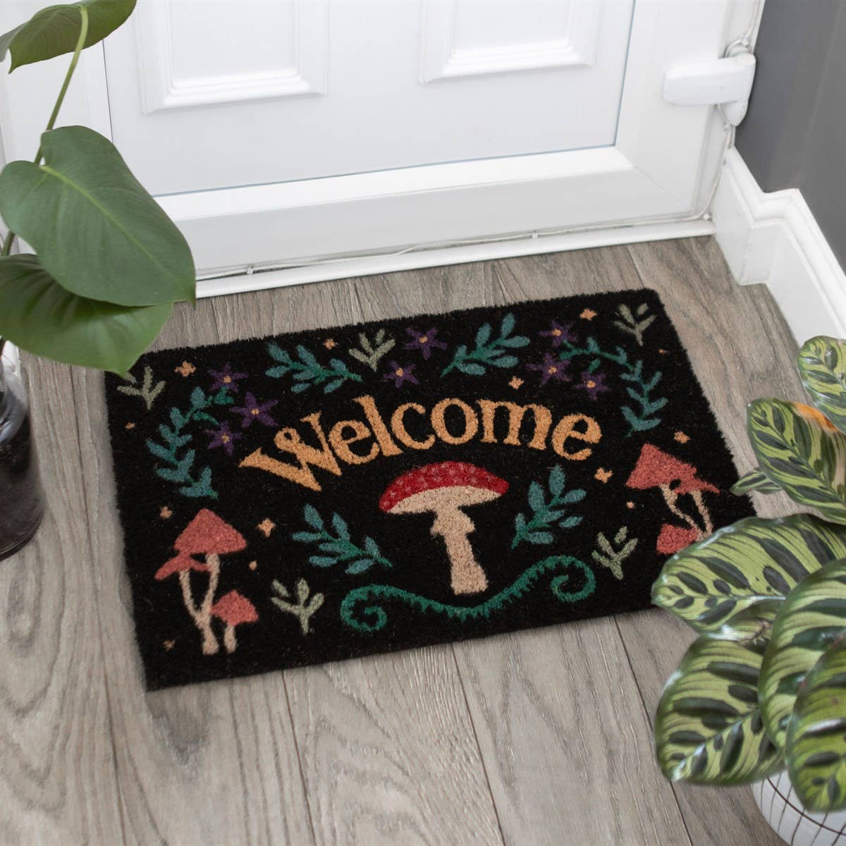 15516 Welcome Mushroom Doormat Home Decor C/10 - Spiral Circle