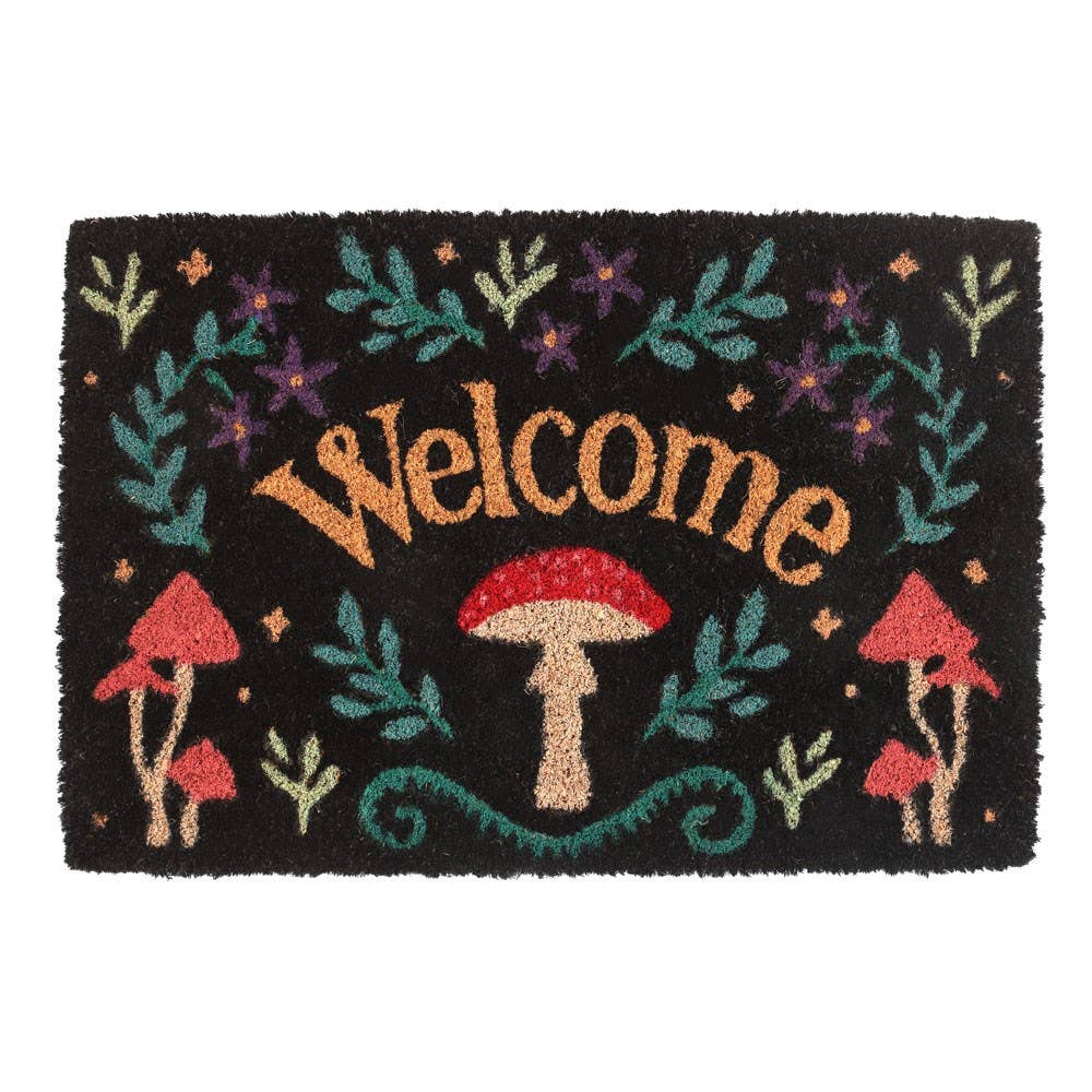 15516 Welcome Mushroom Doormat Home Decor C/10 - Spiral Circle