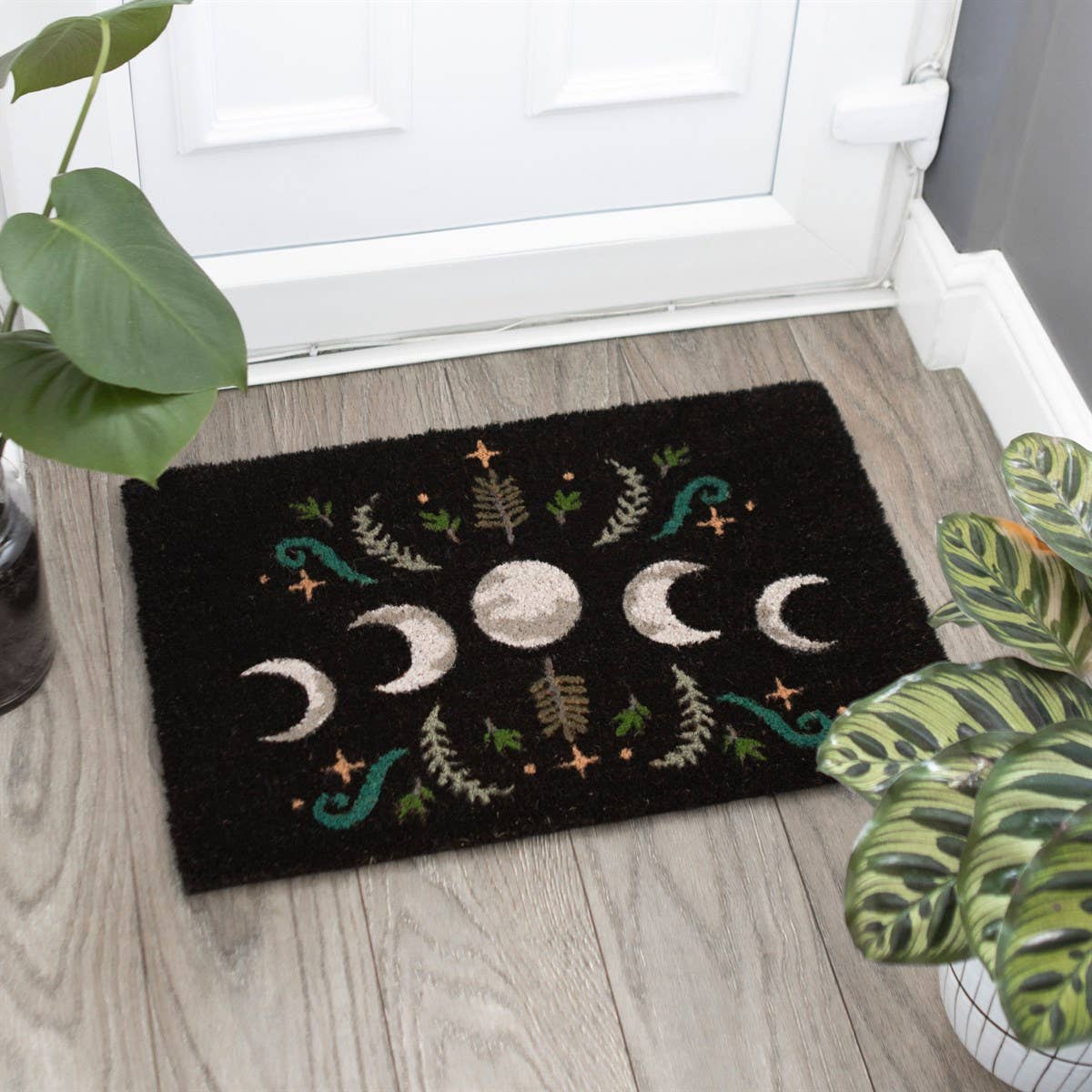 15517 Dark Forest Moon Phase Doormat Home Decor C/10 - Spiral Circle